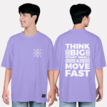 96. Áo lớp T-shirt oversize BST Typo Tím Oải Hương