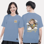 348. Áo lớp T-shirt Basic BST Monkey Xám xanh