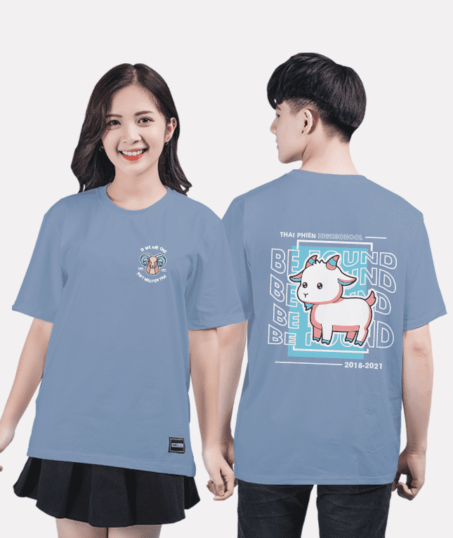 349. Áo lớp T-shirt Basic BST Goat Xám xanh