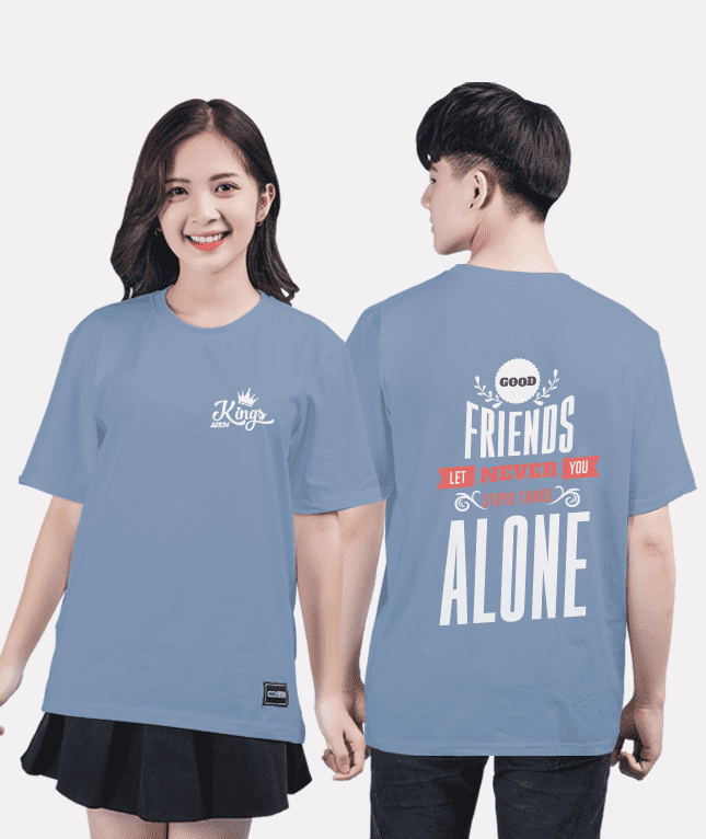 353. Áo lớp T-shirt Basic BST Typo Xám xanh