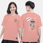 355. Áo lớp T-shirt Basic BST Monkey Hồng san hô