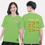 358. Áo lớp T-shirt Basic BST Warning Xanh ô-liu