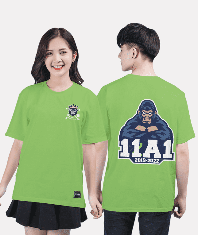 359. Áo lớp T-shirt Basic BST Monkey Xanh ô-liu