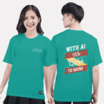 364. Áo lớp T-shirt Basic BST Typo Xanh cẩm thạch