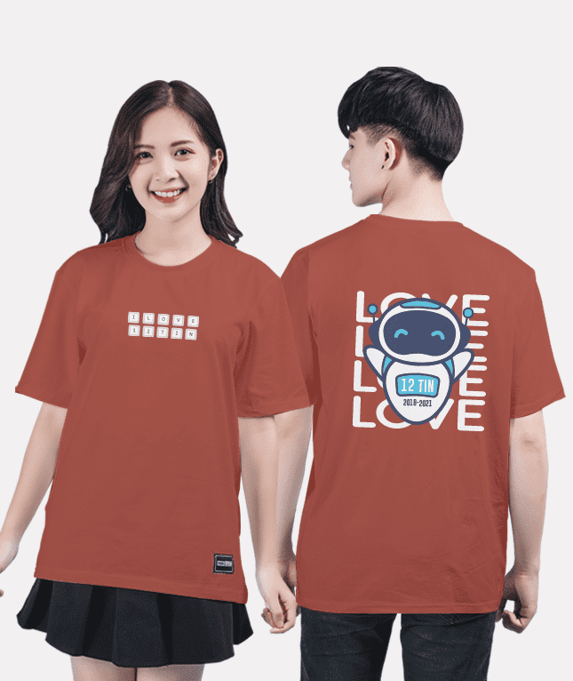 367. Áo lớp T-shirt Basic BST Chuyên Tin Nâu hồng