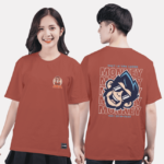 372. Áo lớp T-shirt Basic BST Monkey Nâu hồng