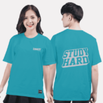 374. Áo lớp T-shirt Basic BST phản quang thường Xanh ngọc lam