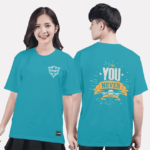 376. Áo lớp T-shirt Basic BST Typo Xanh ngọc lam