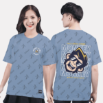 379. Áo lớp T-shirt Pattern BST Monkey Xám xanh