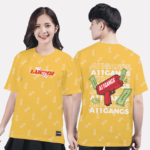 381. Áo lớp T-shirt Pattern BST Cool ngầu cá tính vàng mù tạt