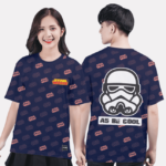 387. Áo lớp T-shirt Pattern BST Avenger xanh tím than