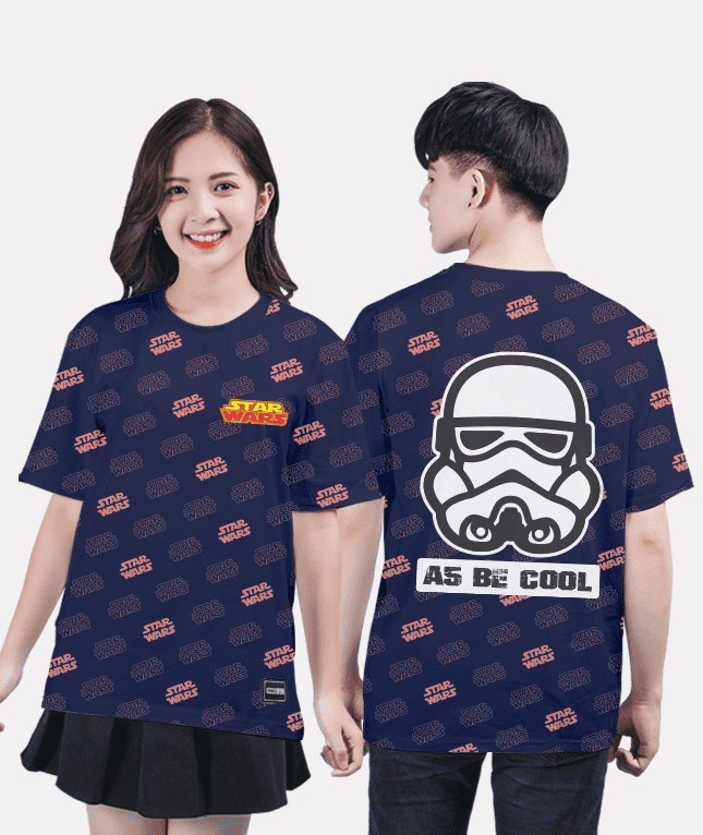 387. Áo lớp T-shirt Pattern BST Avenger xanh tím than