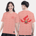 392. Áo lớp T-shirt Pattern BST Cool ngầu cá tính Hồng san hô