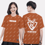 396. Áo lớp T-shirt Pattern BST Đơn giản cam đất