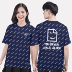 401. Áo lớp T-shirt Pattern BST Chuyên Tin xanh tím than