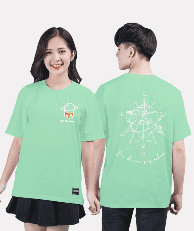 406. Áo lớp T-shirt Basic BST Global xanh ngọc