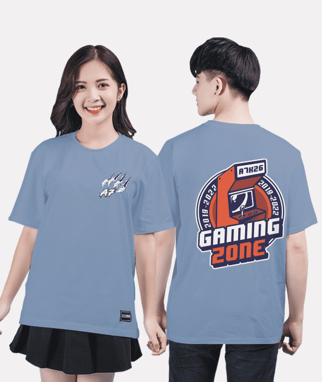 407. Áo lớp T-shirt Basic BST Game Xám xanh