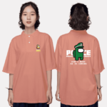 422. Áo lớp Polo Oversize BST Among us Hồng san hô