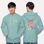 429. Áo lớp Hoodie Basic BST đáng yêu Chibi xanh bạc hà