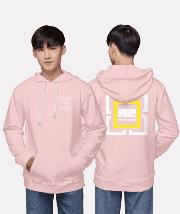 430. Áo lớp Hoodie Basic BST Đơn giản Màu cam đào