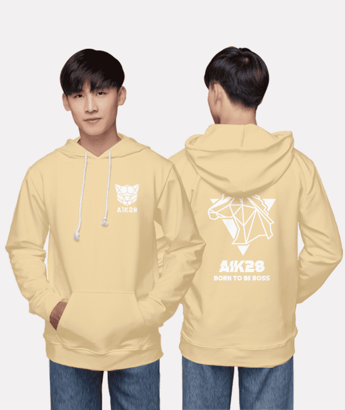 431. Áo lớp Hoodie Basic BST Polygon Màu be