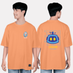 434. Áo lớp T-shirt oversize BST Chuyên Tin cam san hô