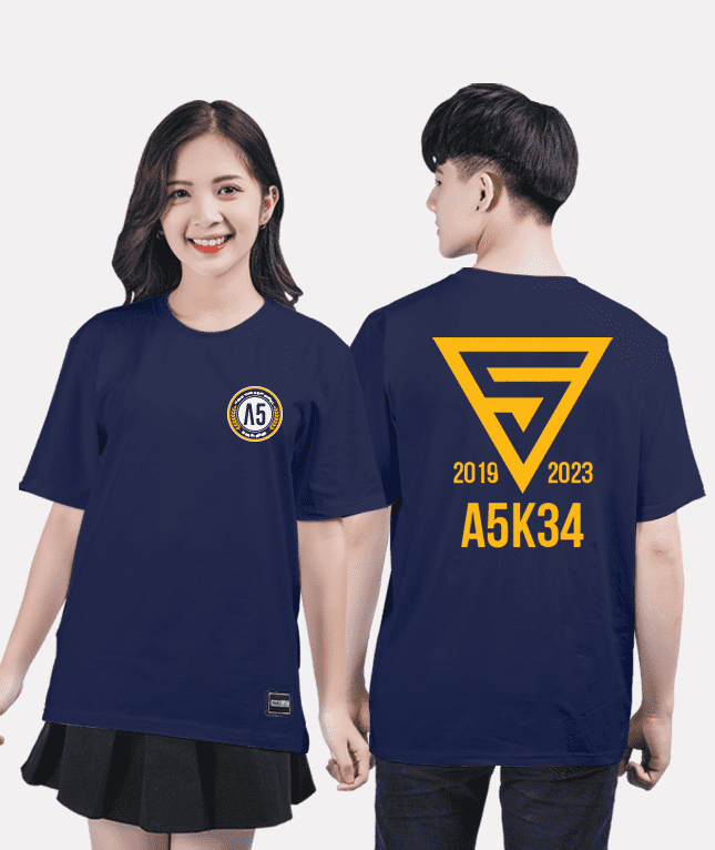 442. Áo lớp T-shirt Basic BST Đơn giản xanh tím than