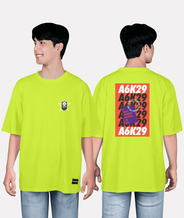 452. Áo lớp T-shirt oversize BST Chuyên Văn vàng neon