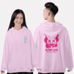 467. Áo lớp Hoodie oversize BST Rabbit hồng phấn