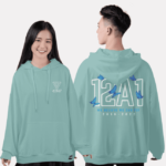 473. Áo lớp Hoodie oversize BST Đơn giản xanh bạc hà