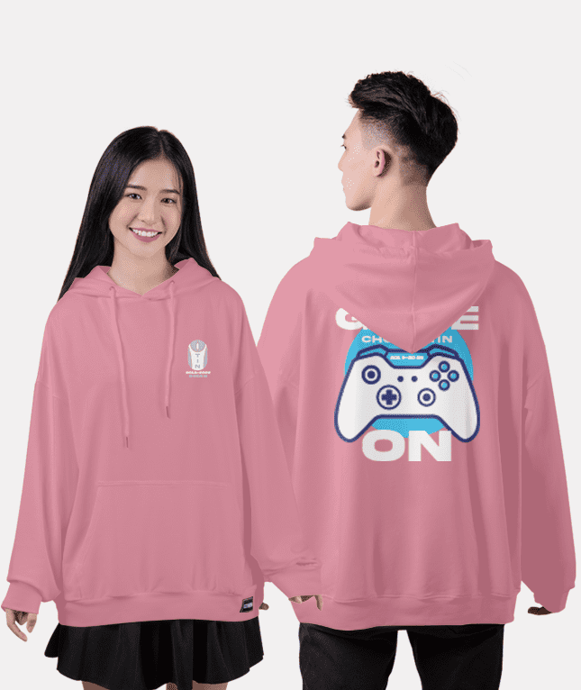 478. Áo lớp Hoodie oversize BST Chuyên Tin hồng Ấn Độ