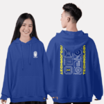 479. Áo lớp Hoodie oversize BST Chuyên Tin xanh sapphire