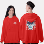 480. Áo lớp Hoodie oversize BST Chuyên Tin đỏ tươi