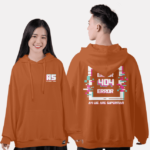 495. Áo lớp Hoodie oversize BST Chuyên Tin cam cháy