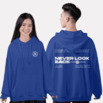 497. Áo lớp Hoodie oversize BST Typo xanh sapphire