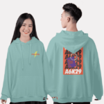 500. Áo lớp Hoodie oversize BST Cool ngầu cá tính xanh bạc hà