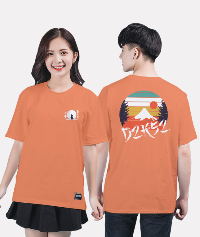 554. Áo lớp T-shirt Basic BST Cool ngầu cá tính Cam carrot