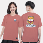 555. Áo lớp T-shirt Basic BST The Dog Hồng gạch