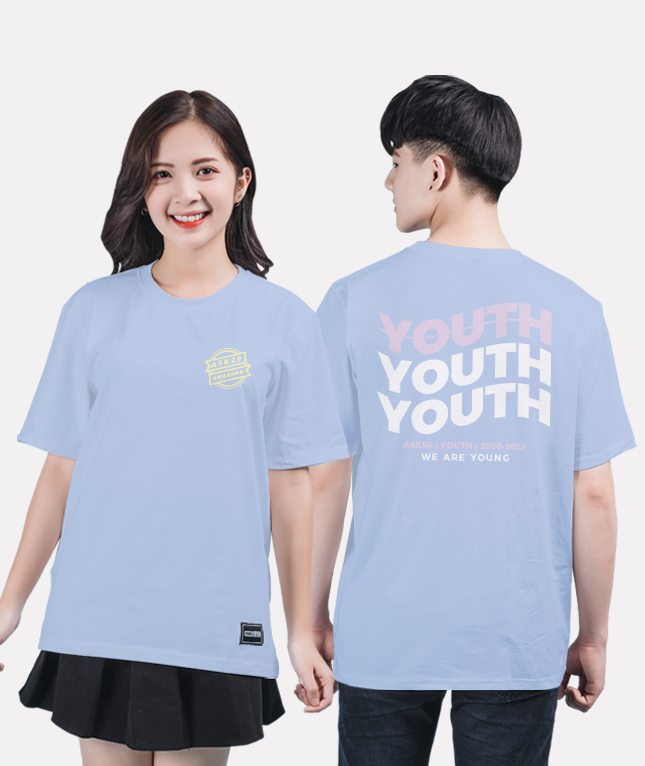 556. Áo lớp T-shirt Basic BST Đơn giản Xanh hoà bình