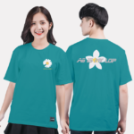 560. Áo lớp T-shirt Basic BST Flowers Xanh nhiệt đới