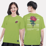 564. Áo lớp T-shirt Basic BST Flowers Xanh cốm