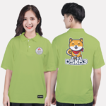 567. Áo lớp Polo Basic BST The Dog Xanh cốm