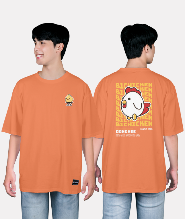 572. Áo lớp T-shirt oversize BST Chicken Cam carrot