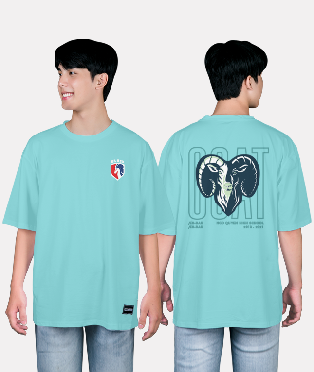 574. Áo lớp T-shirt oversize BST Goat Xanh cẩm