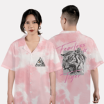 597. Áo lớp Sơ mi Tiedye BST The Tiger D1 Hồng loang