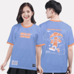 605. Áo lớp Ringer tee BST Mushroom Màu xanh hoà bình