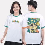 606. Áo lớp Ringer tee BST Mushroom Màu trắng