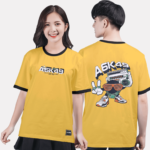 609. Áo lớp Ringer tee BST Sneaker Màu vàng mù tạt