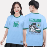 611. Áo lớp Ringer tee BST Sneaker Màu xanh hoà bình