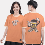 612. Áo lớp Ringer tee BST Sneaker Màu Cam carrot